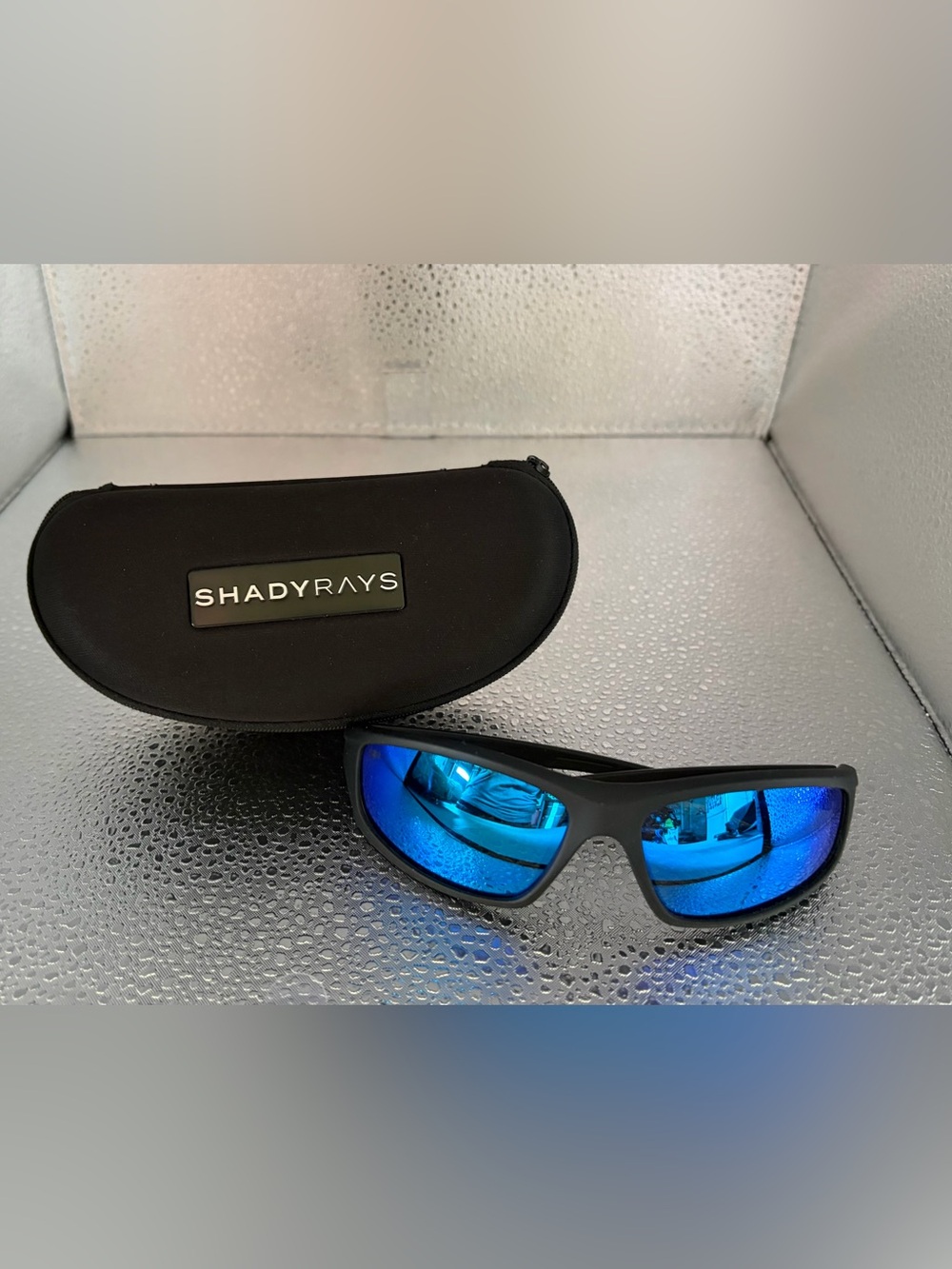Shady Rays Men’s Sunglasses X Series Black/Glacier Polarized With Case